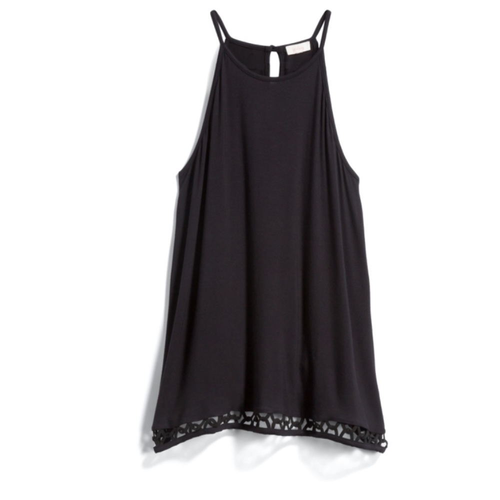 Pixley Emillija Lattice Trim Knit Halter Top
